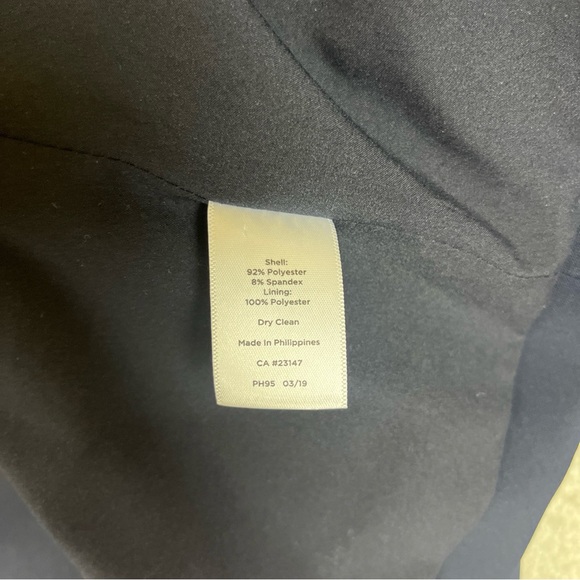 Talbots Jacket Womens 16W Navy Blue Button Lined Blazer Polyester Blend- 4275 - Picture 10 of 12